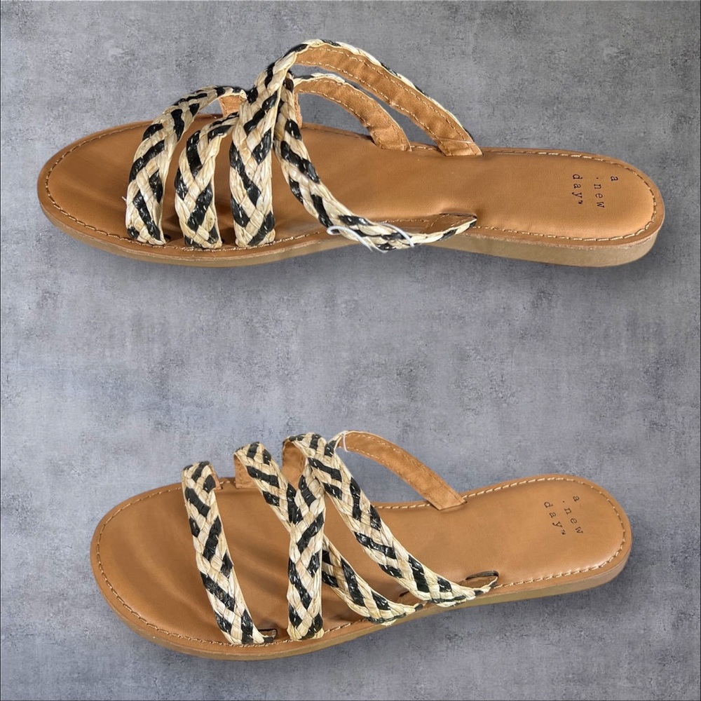 Woven Aesthetic Strappy Slip On Flats Slides Lalli Sandals Beachy Vacay